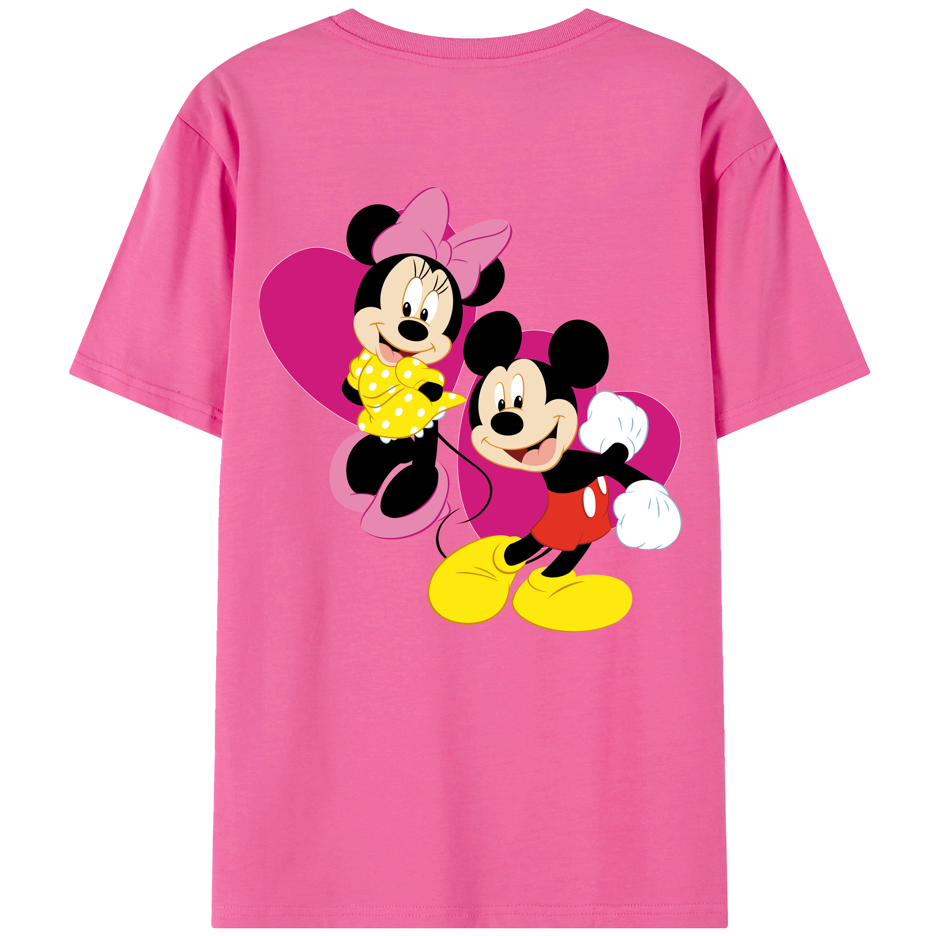 （画像用） ミッキーマウス Mickey Mouse レディース半袖Tシャツ(バックプリント)